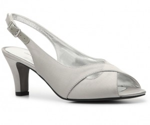 סנדלי עקב סאטן כסופות