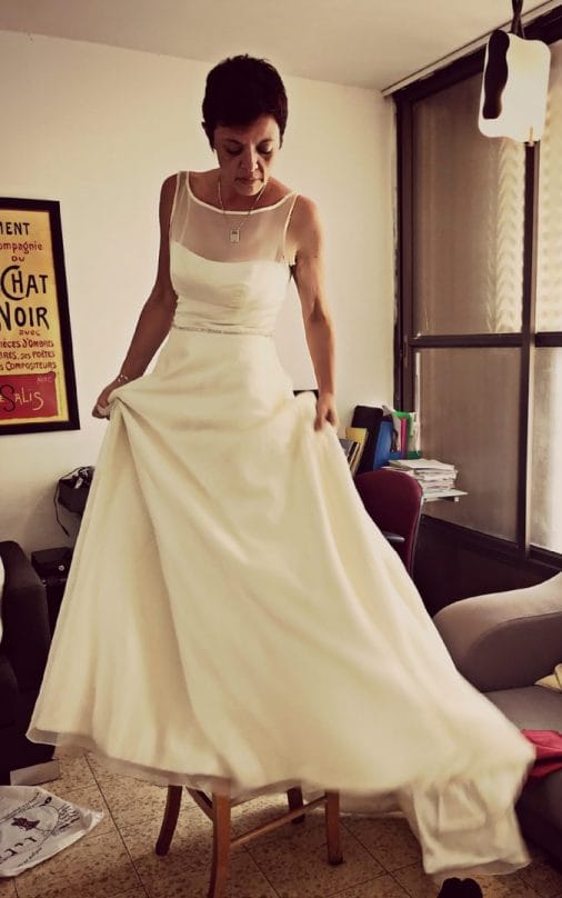 שמלת כלה קלאסית נקיה, גרייס קלי סטייל, מידה 38-40